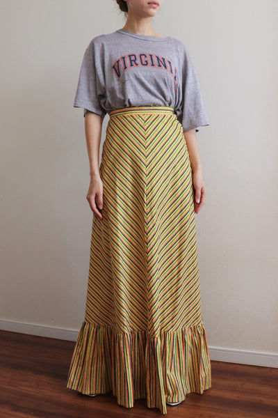 70s Stripe maxi skirt