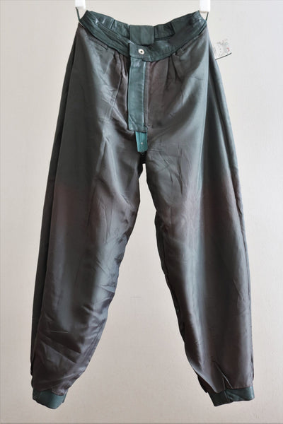 80s Forest Green Leather Pants