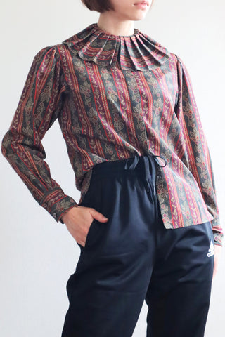 80s Evan-Picone Pierrot Collar Blouse