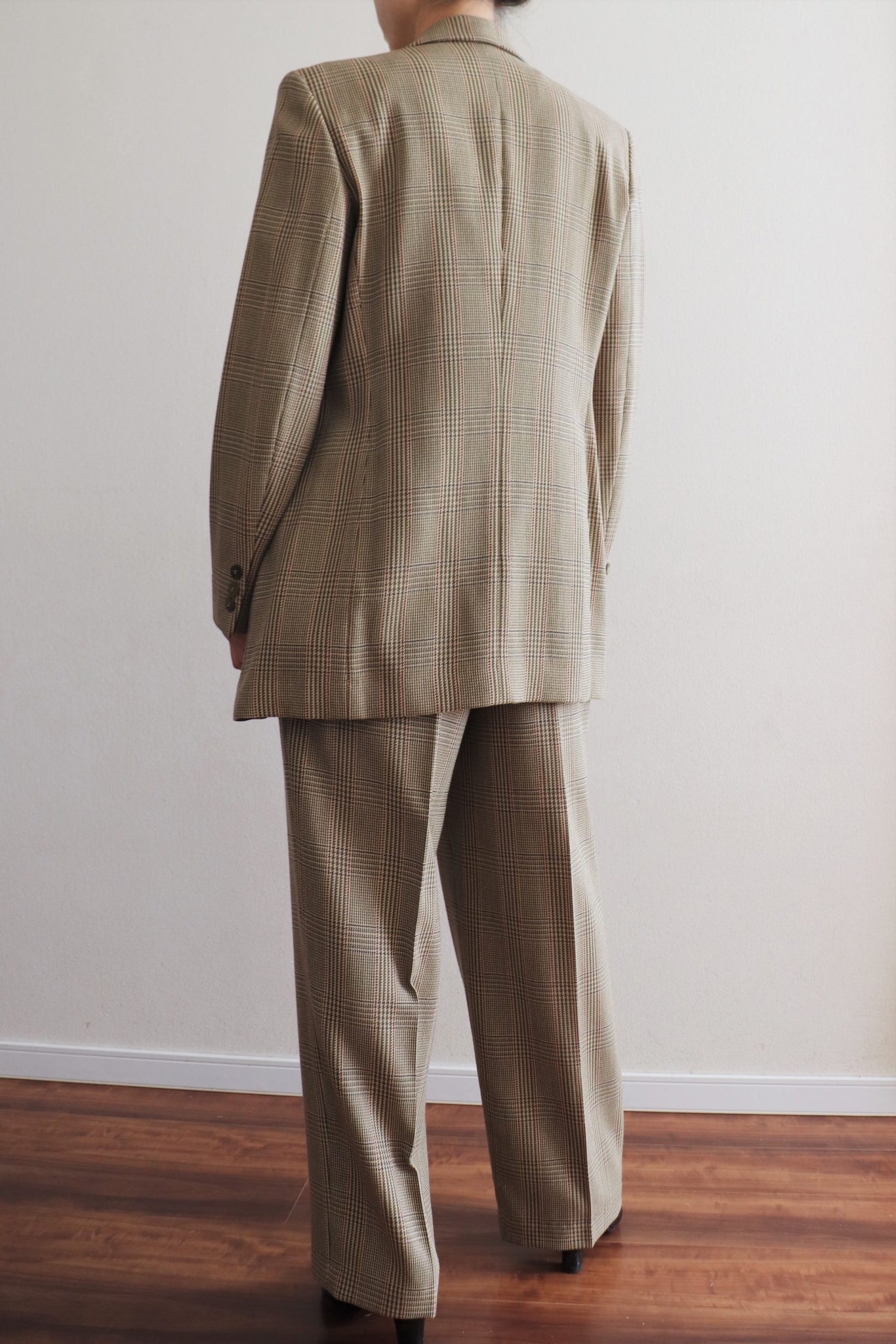 80s Liz Claiborne Glen Plaid Wool Perfect Suit – makky