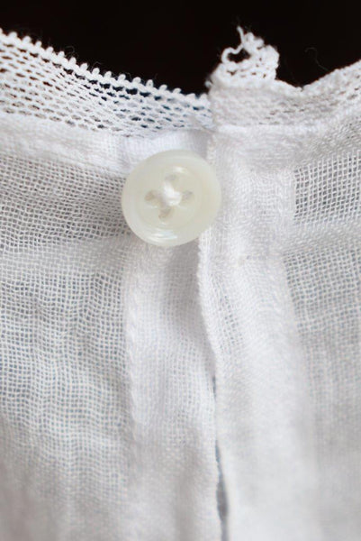 1910s French Cotton Gauze Sleeveless Dress
