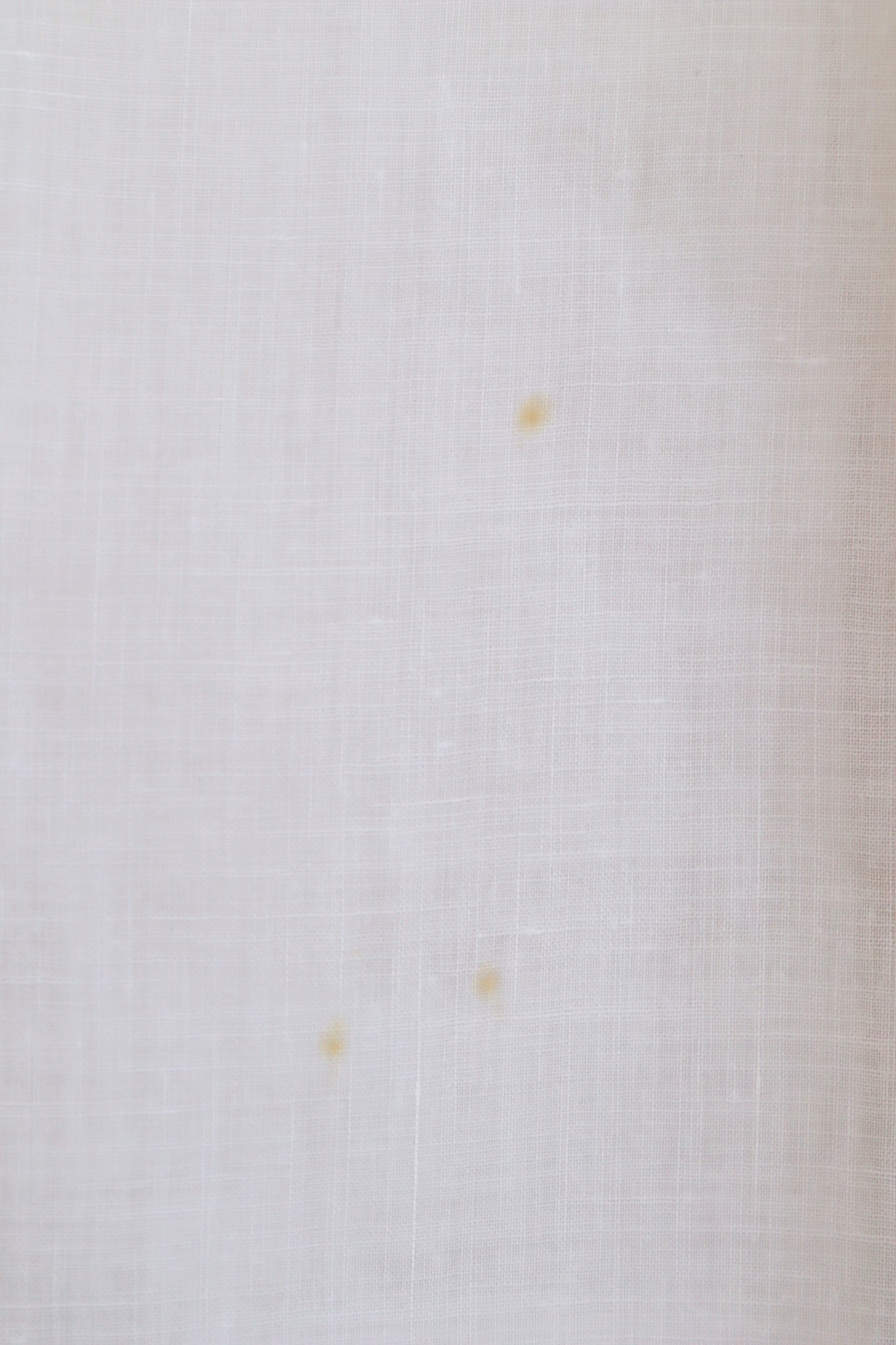 1900s Simple Design White Linen Gauze Church Smock Floor Length Dress