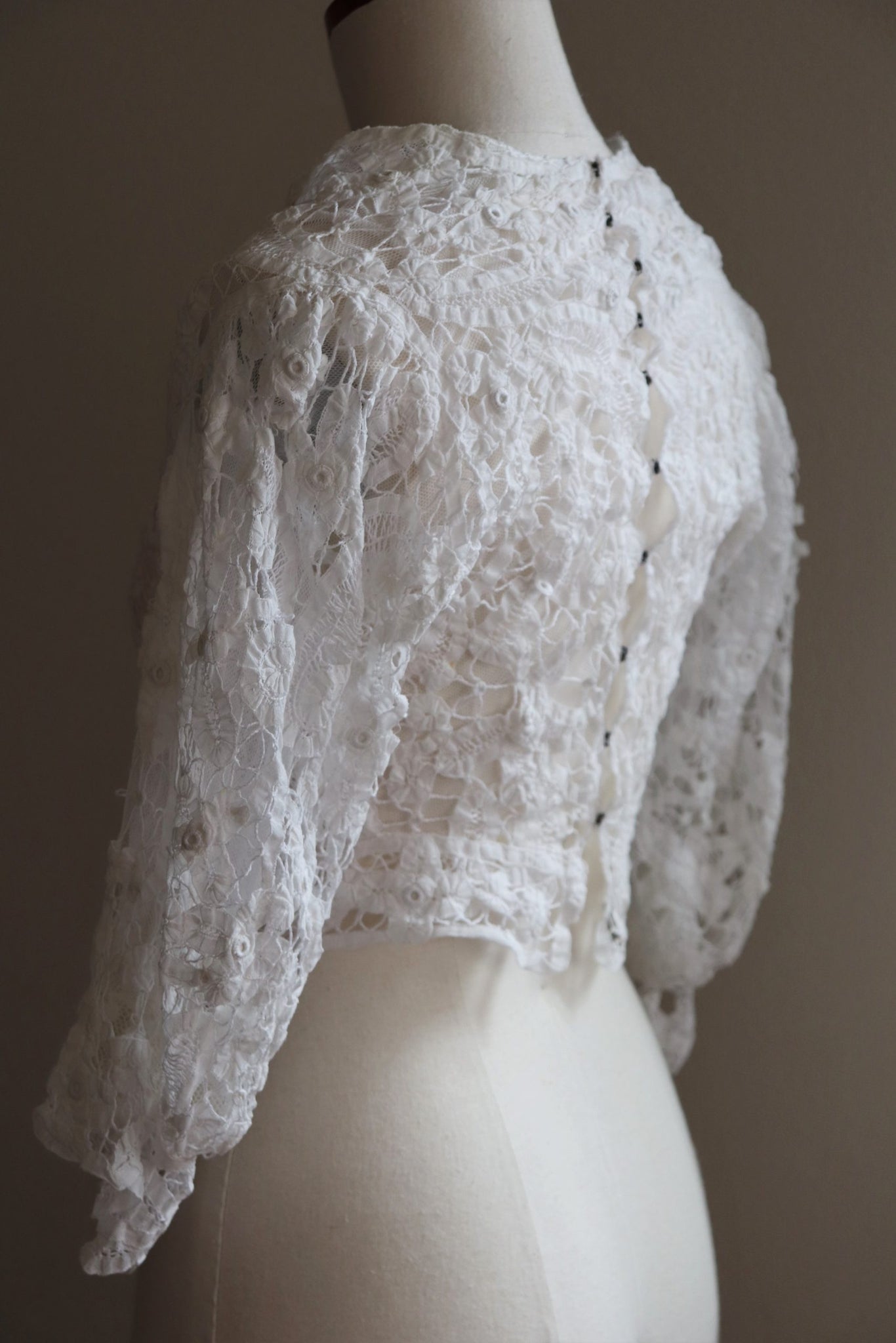 French Hand-Embroidered Tape Lace Blouse