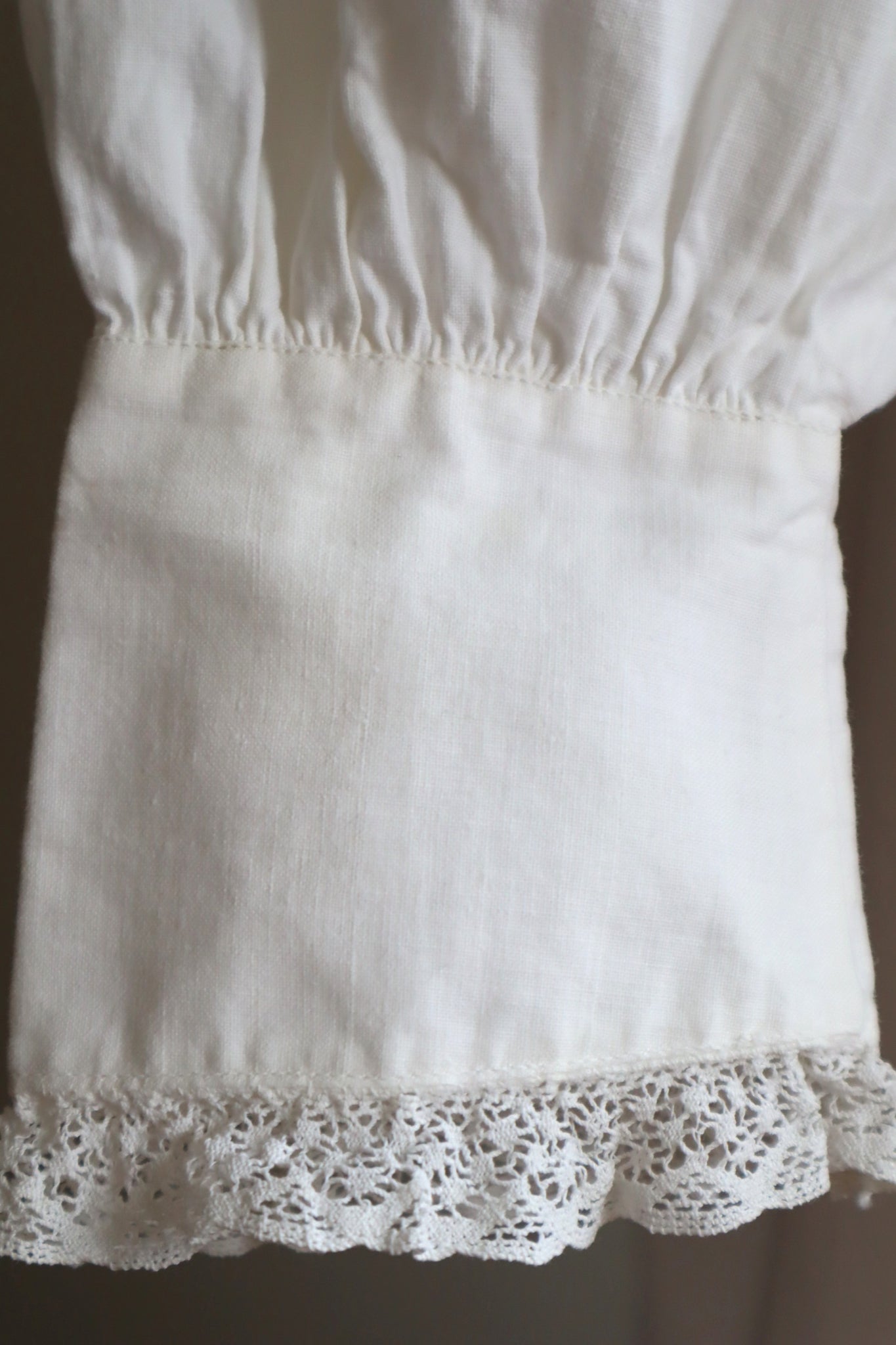 1900s Simple Milk Cotton Dress