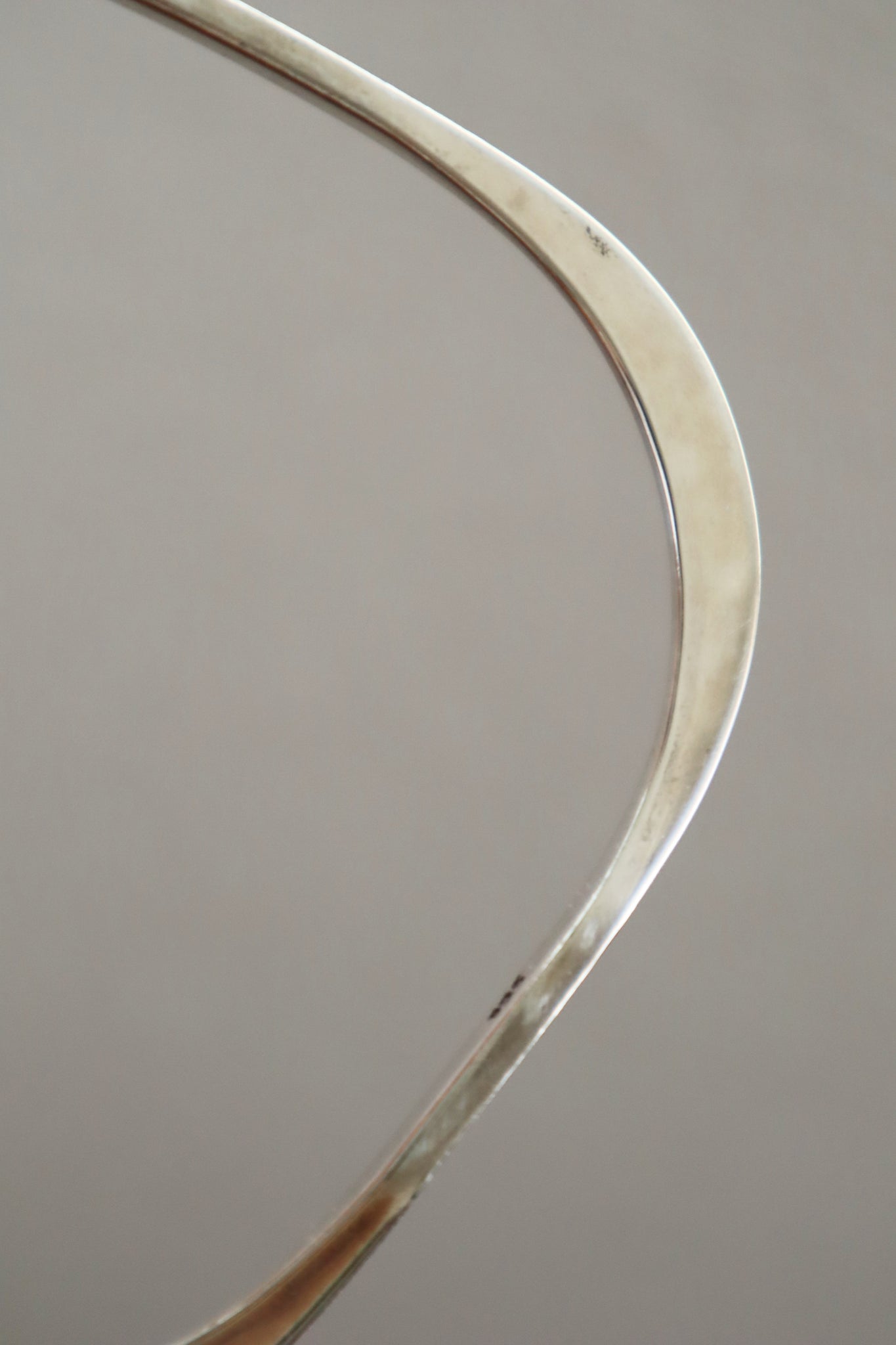 70s Modernist Sterling Silver Shape Triangle Bangle Bracelet
