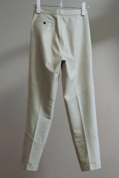 80s Leather Pants Ivory