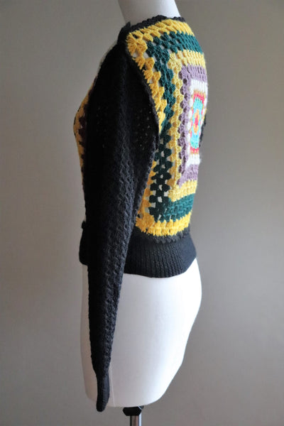 70s Hand Crochet Sweater