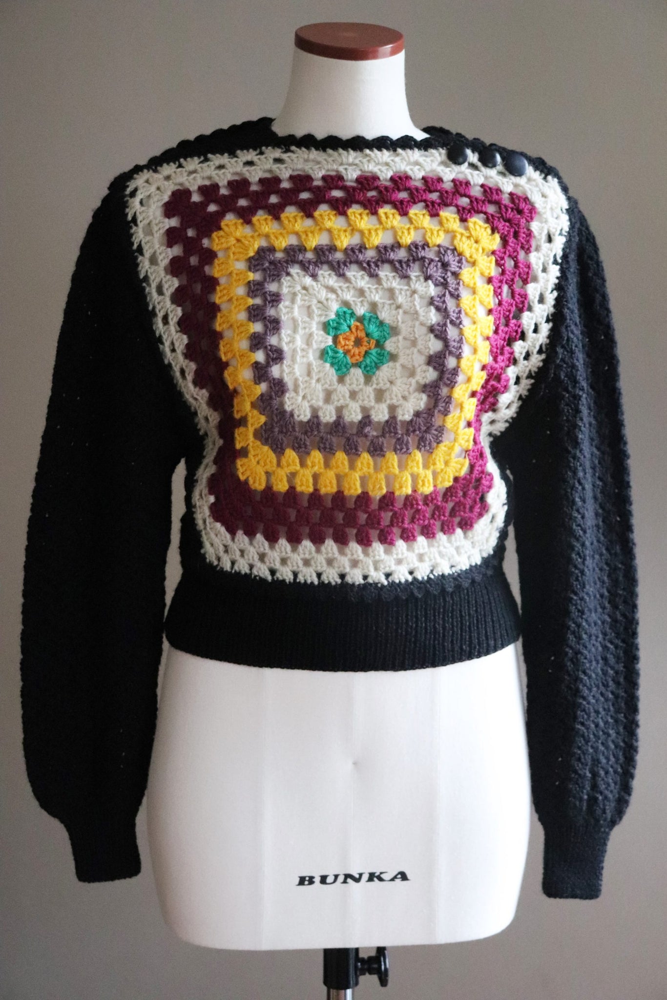 70s Hand Crochet Sweater