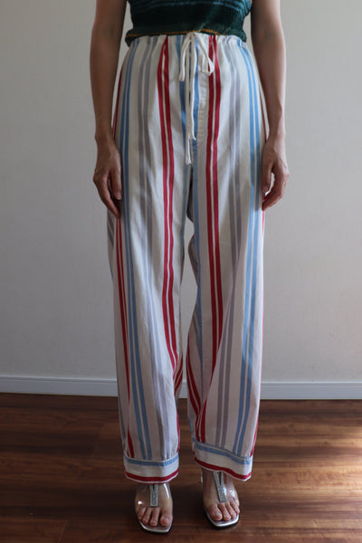 40s French Striped Cotton Pants