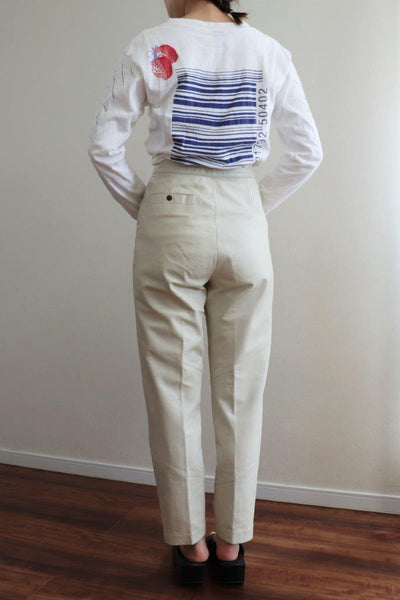 80s Leather Pants Ivory