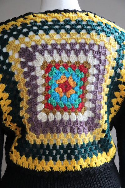 70s Hand Crochet Sweater