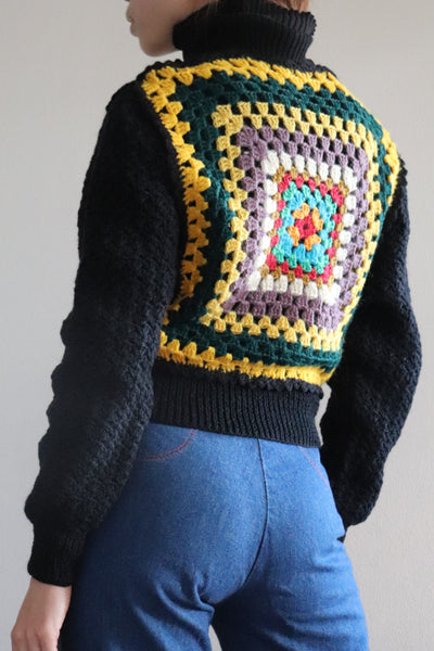 70s Hand Crochet Sweater