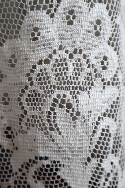 1900s Floral Lace Linen Church Dress