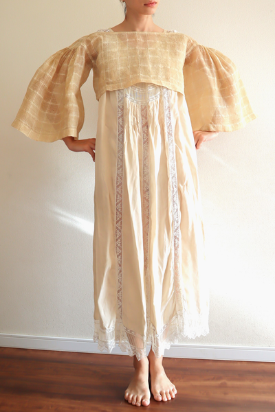 1890s Plaid Voile Blouse