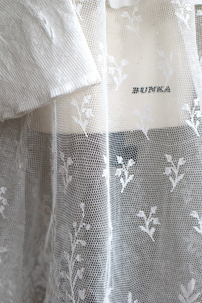 1900s Floral Lace Linen Church Dress