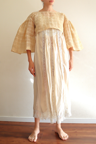 1890s Plaid Voile Blouse