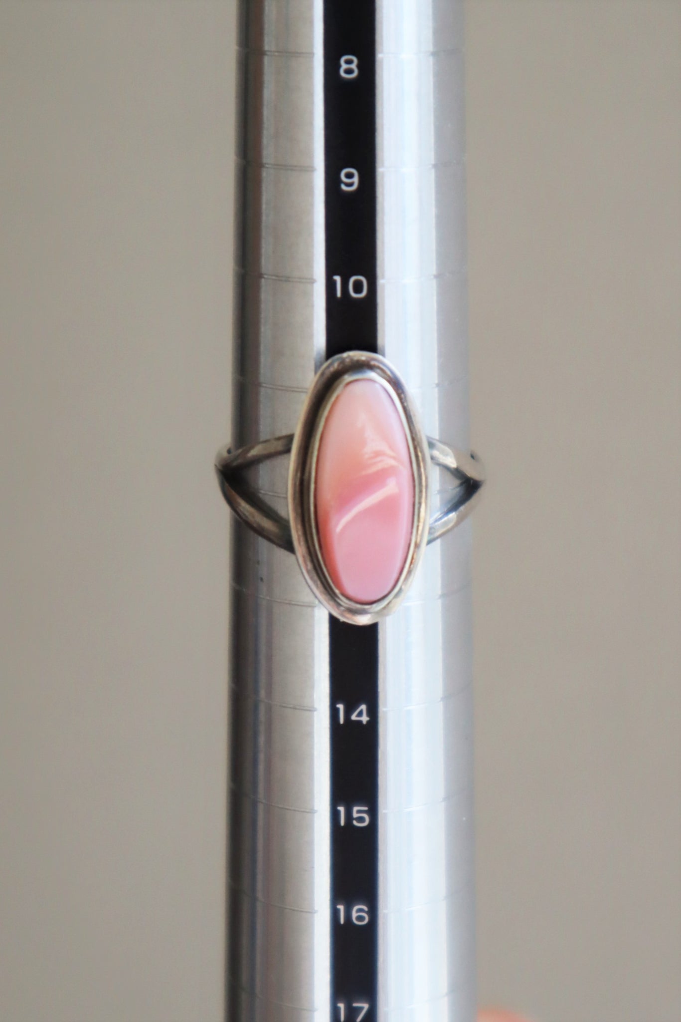 Sterling Silver Pink Conch Shell Ring