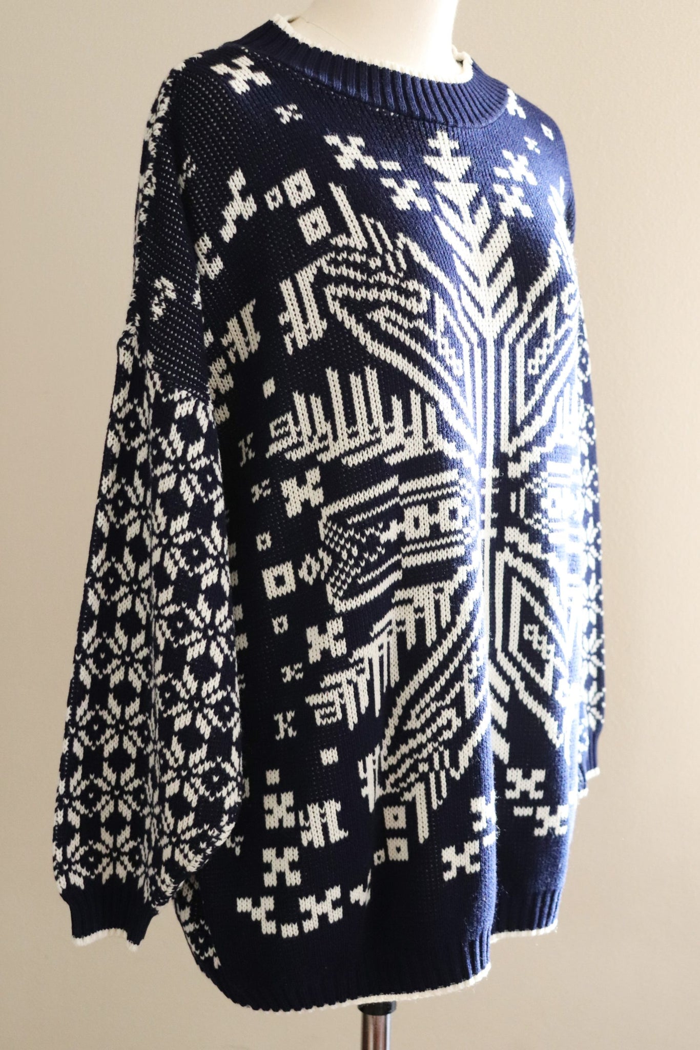 80s USA Snowflake Sweater