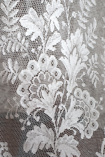1900s Floral Lace Linen Church Dress