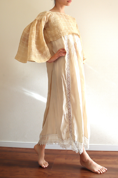 1890s Plaid Voile Blouse