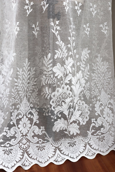 1900s Floral Lace Linen Church Dress