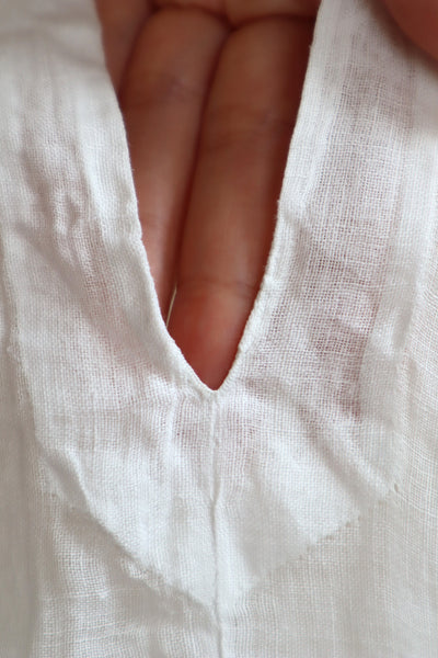 1900s Floral Lace Linen Church Dress