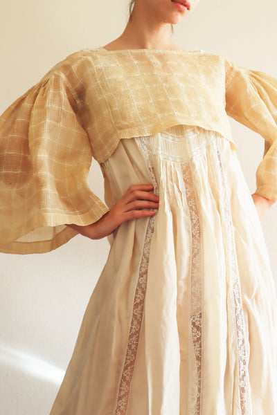 1890s Plaid Voile Blouse