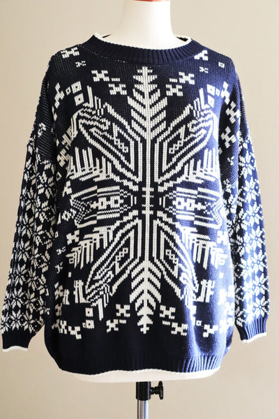 80s USA Snowflake Sweater