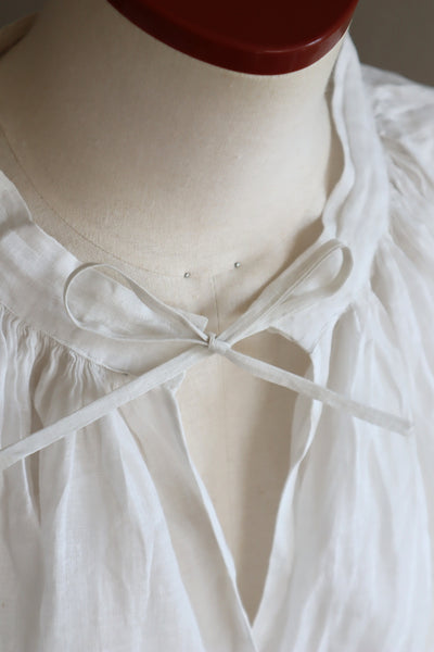 1900s Floral Lace Linen Church Dress