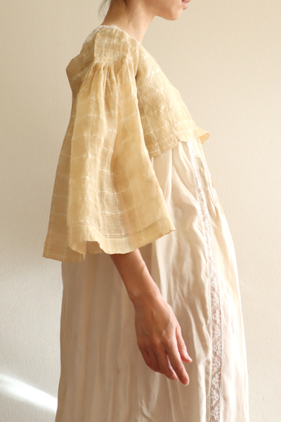 1890s Plaid Voile Blouse