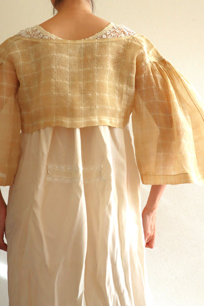 1890s Plaid Voile Blouse