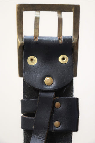 90s Black Leather Belt. Brand PEPE JEANS