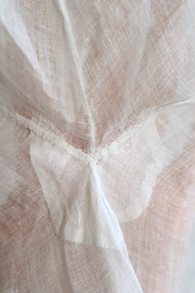 1900s Floral Lace Linen Church Dress