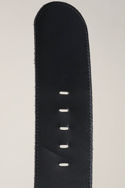 70s Black Suede Leather Belt