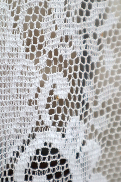 1900s Floral Lace Linen Church Dress