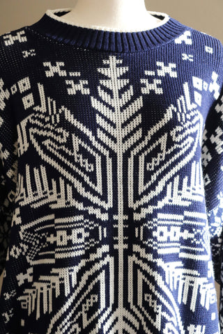 80s USA Snowflake Sweater