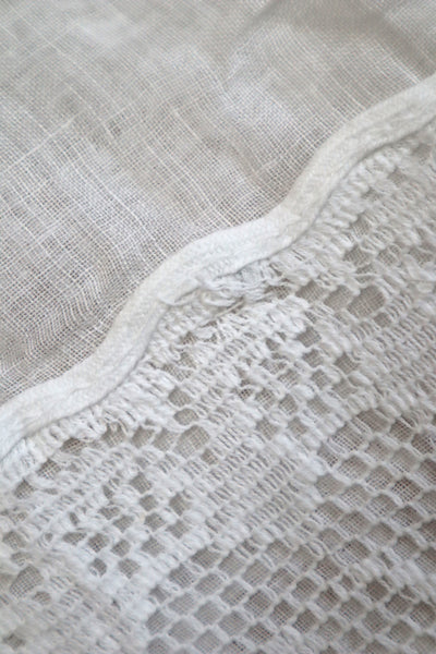 1900s Floral Lace Linen Church Dress