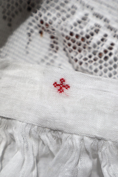 1900s Floral Lace Linen Church Dress