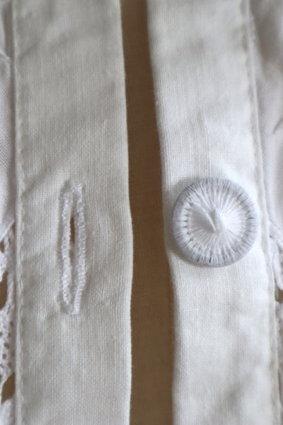 80s Embroidered Leg Of Mutton Puffy Sleeves Blouse