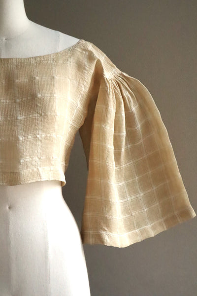 1890s Plaid Voile Blouse