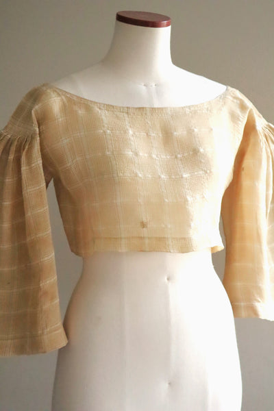 1890s Plaid Voile Blouse