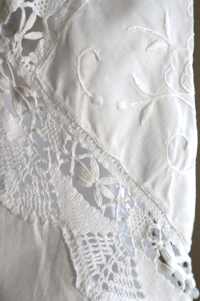 80s Embroidered Leg Of Mutton Puffy Sleeves Blouse