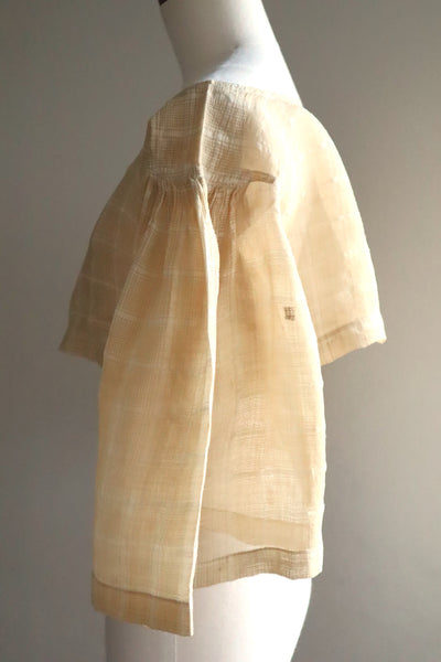 1890s Plaid Voile Blouse