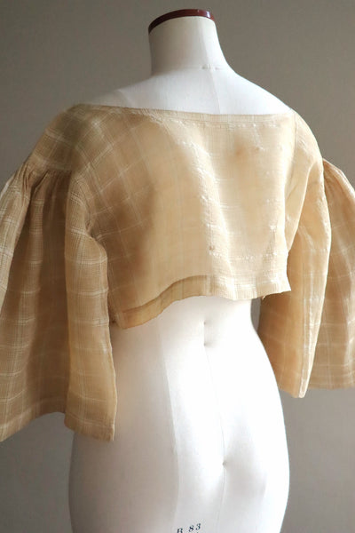 1890s Plaid Voile Blouse