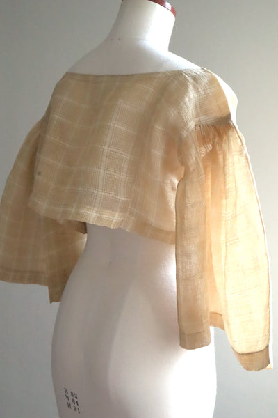 1890s Plaid Voile Blouse
