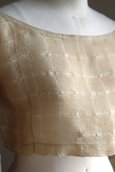 1890s Plaid Voile Blouse