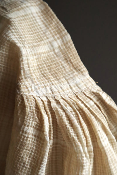 1890s Plaid Voile Blouse