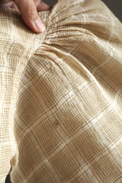 1890s Plaid Voile Blouse