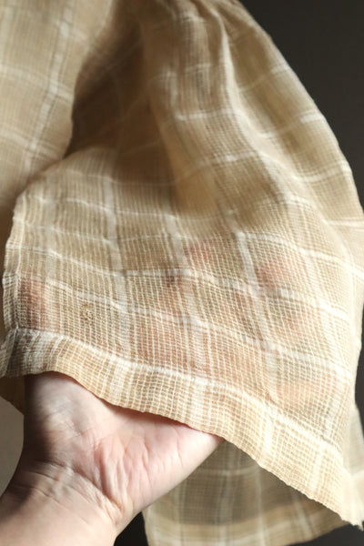 1890s Plaid Voile Blouse