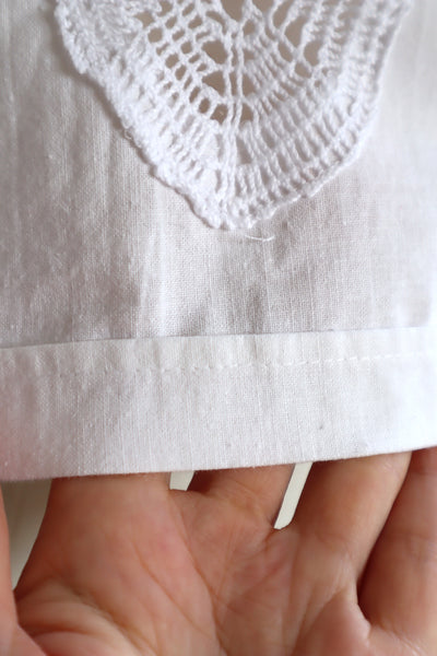 80s Embroidered Leg Of Mutton Puffy Sleeves Blouse